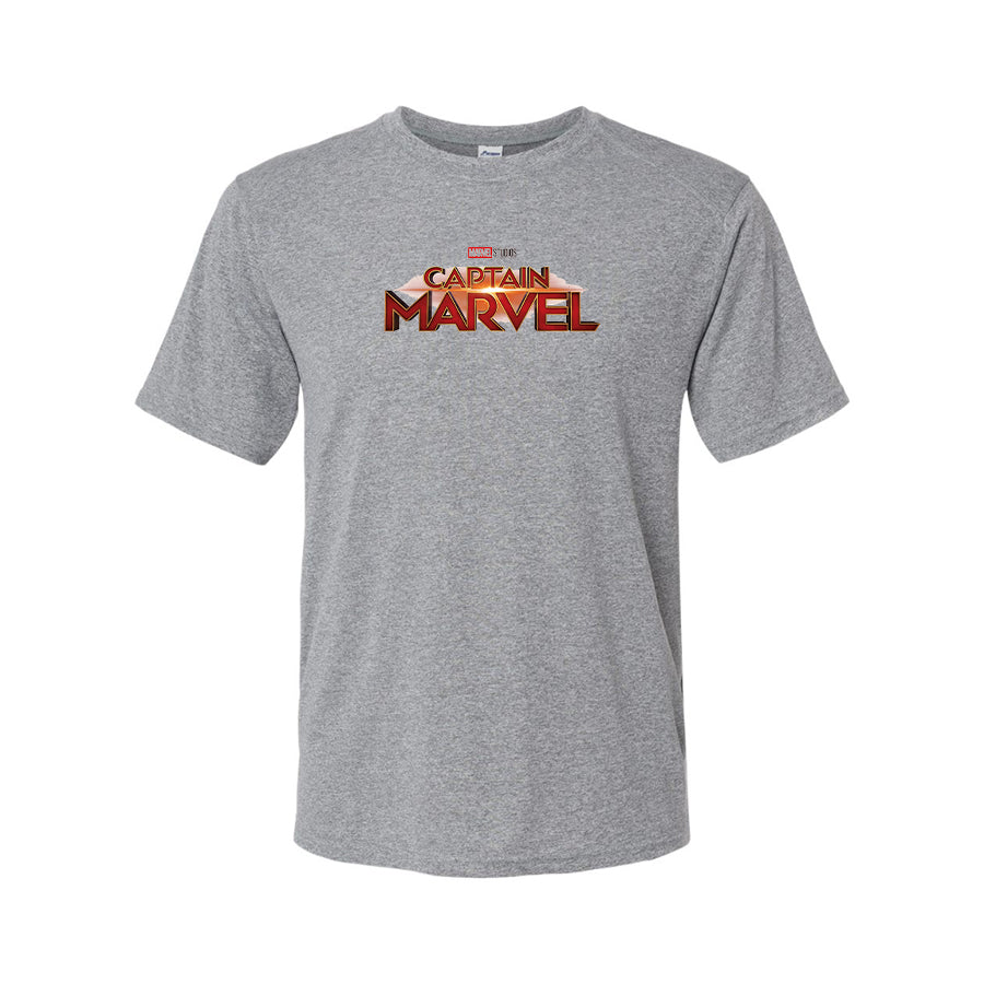 Youth Kids Captain Marvel Superhero Performance T-Shirt