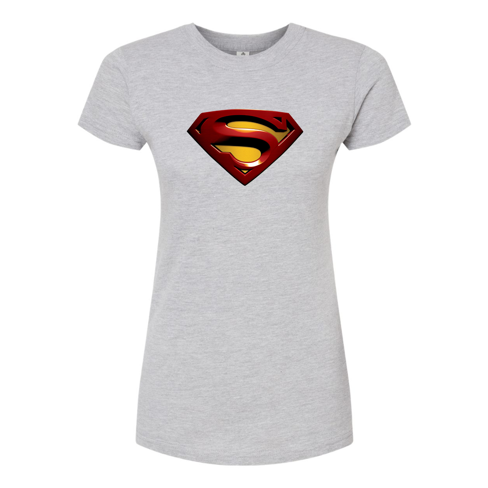 Women's Superman Superhero Round Neck T-Shirt