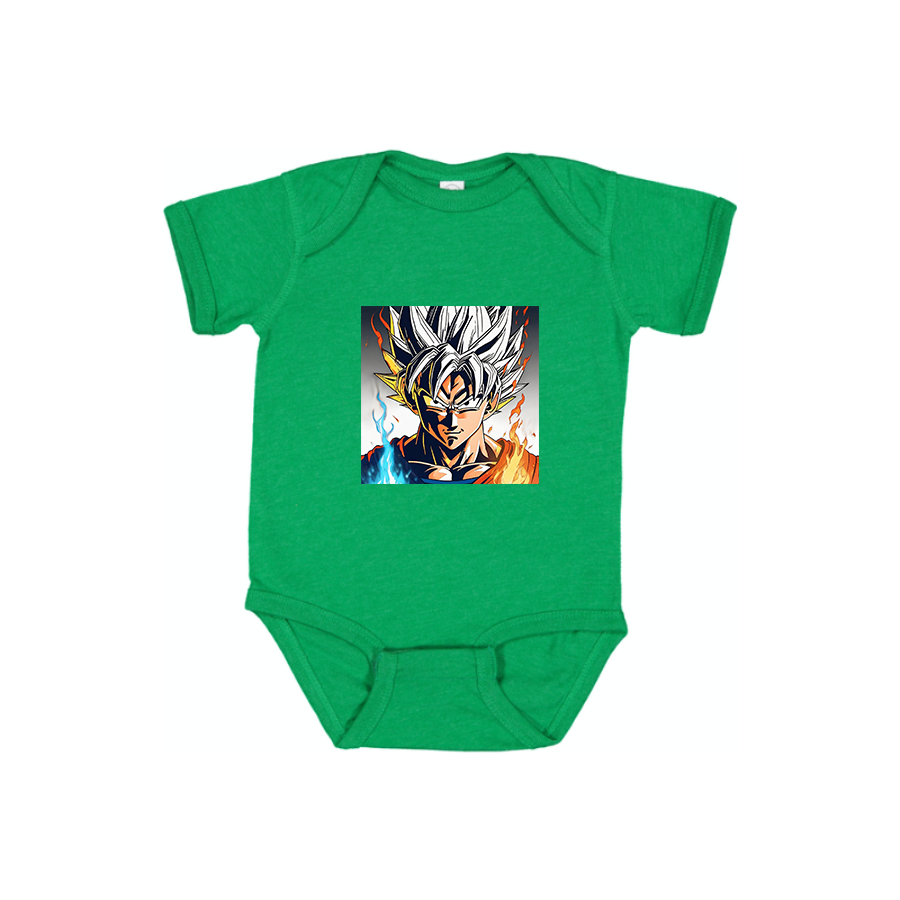 Goku Fire Dragon Ball Z Cartoon Baby Romper Onesie