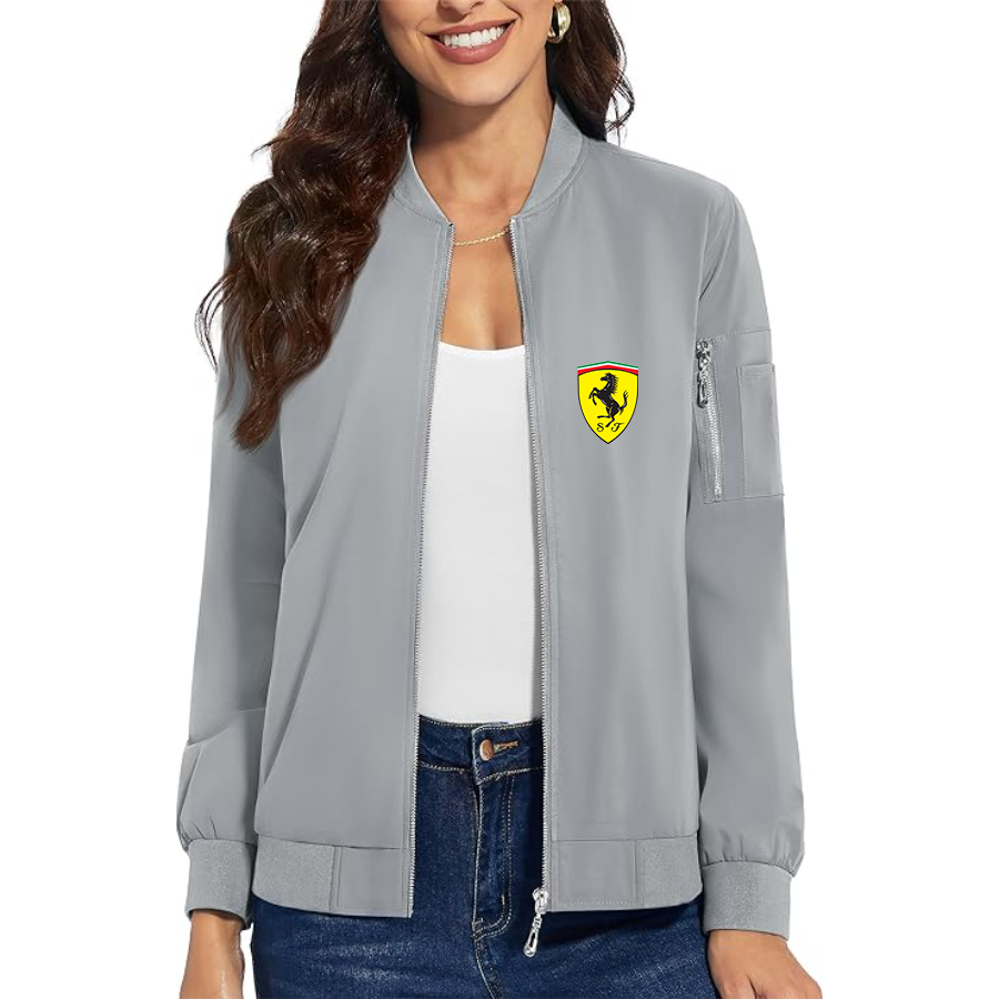 Women's Ferrari Motorsport Car - Premium Bomber Jacket Outerwear