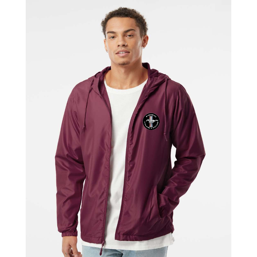 Men’s Ford Mustang Motorsport Supercars - Independent Trading Co. - Lightweight Windbreaker Full-Zip Jacket - EXP54LWZ