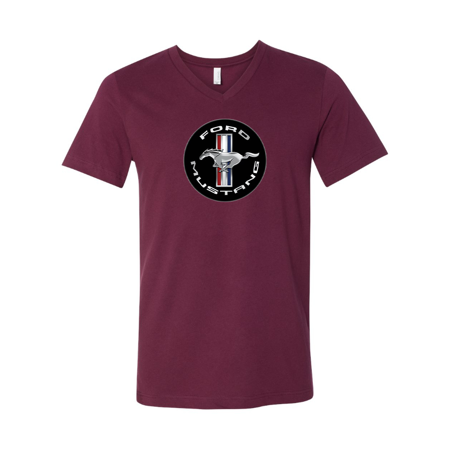 Men’s Ford Mustang Motorsport Supercars - BELLA + CANVAS - Jersey V-Neck Tee - 3005