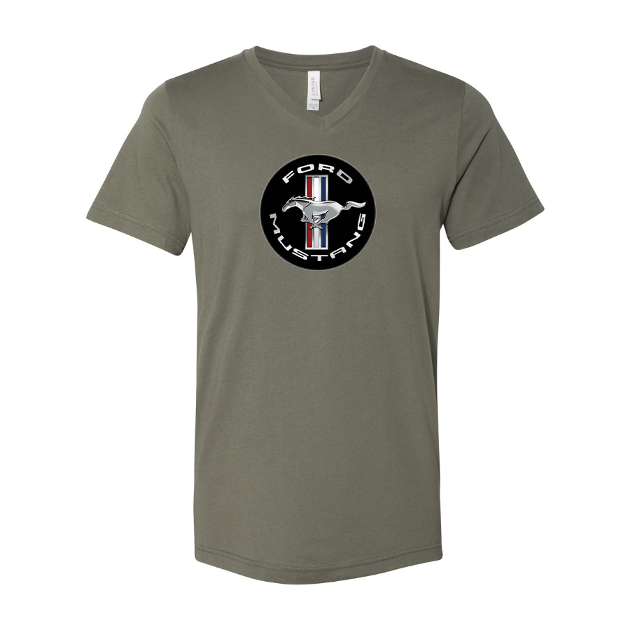 Men’s Ford Mustang Motorsport Supercars - BELLA + CANVAS - Jersey V-Neck Tee - 3005