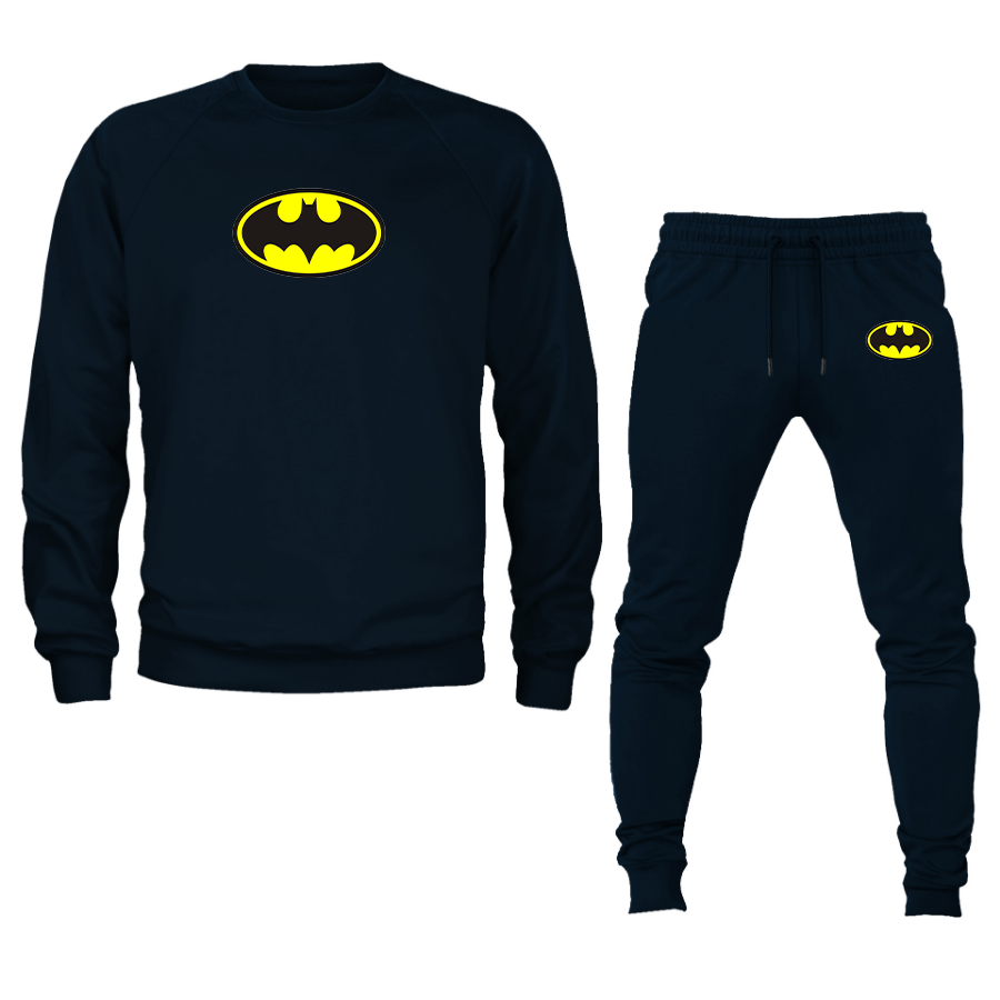 Men's DC Comics Batman Superhero Crewneck Sweatshirt Joggers Suit