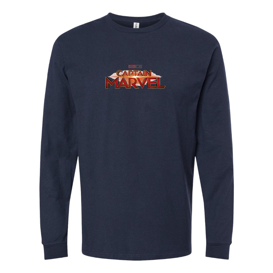 Youth Kids Captain Marvel Superhero Long Sleeve T-Shirt
