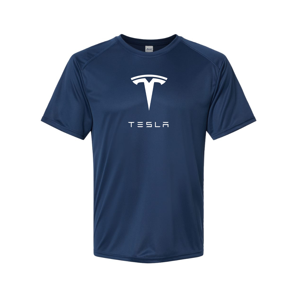 Men’s Tesla Motorsports Car Polyester T-Shirt