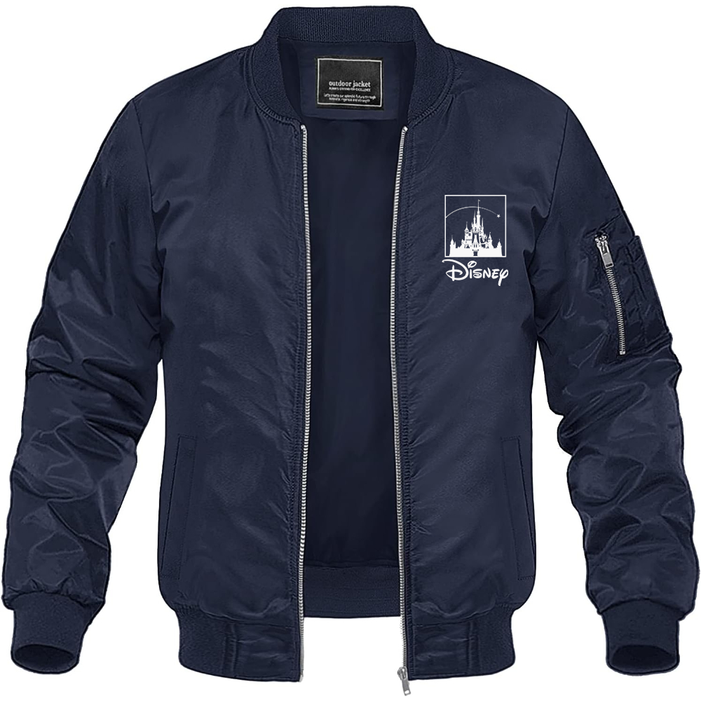 Men's Walt Disney Cartoon Lightweight Bomber Jacket Windbreaker Softshell Varsity Jacket Coat