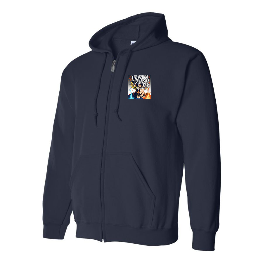 Men's Goku Fire Dragon Ball Z Cartoon Zipper Hoodie