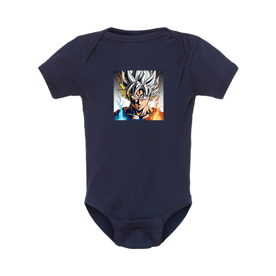 Goku Fire Dragon Ball Z Cartoon Baby Romper Onesie