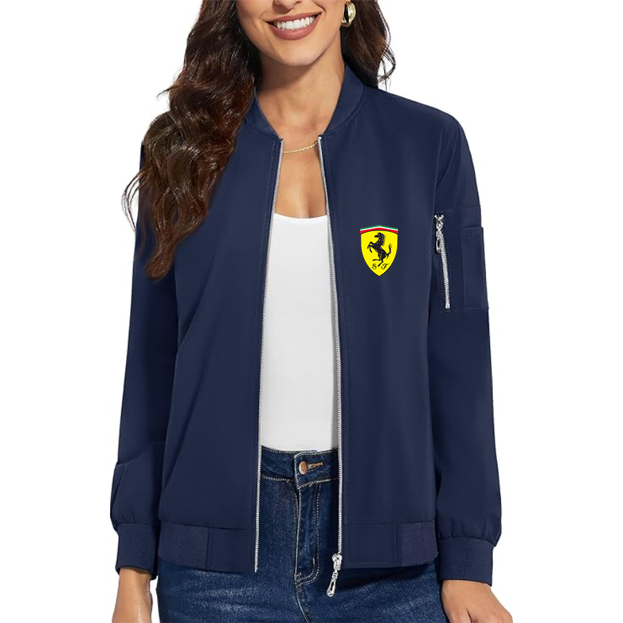 Women's Ferrari Motorsport Car - Premium Bomber Jacket Outerwear