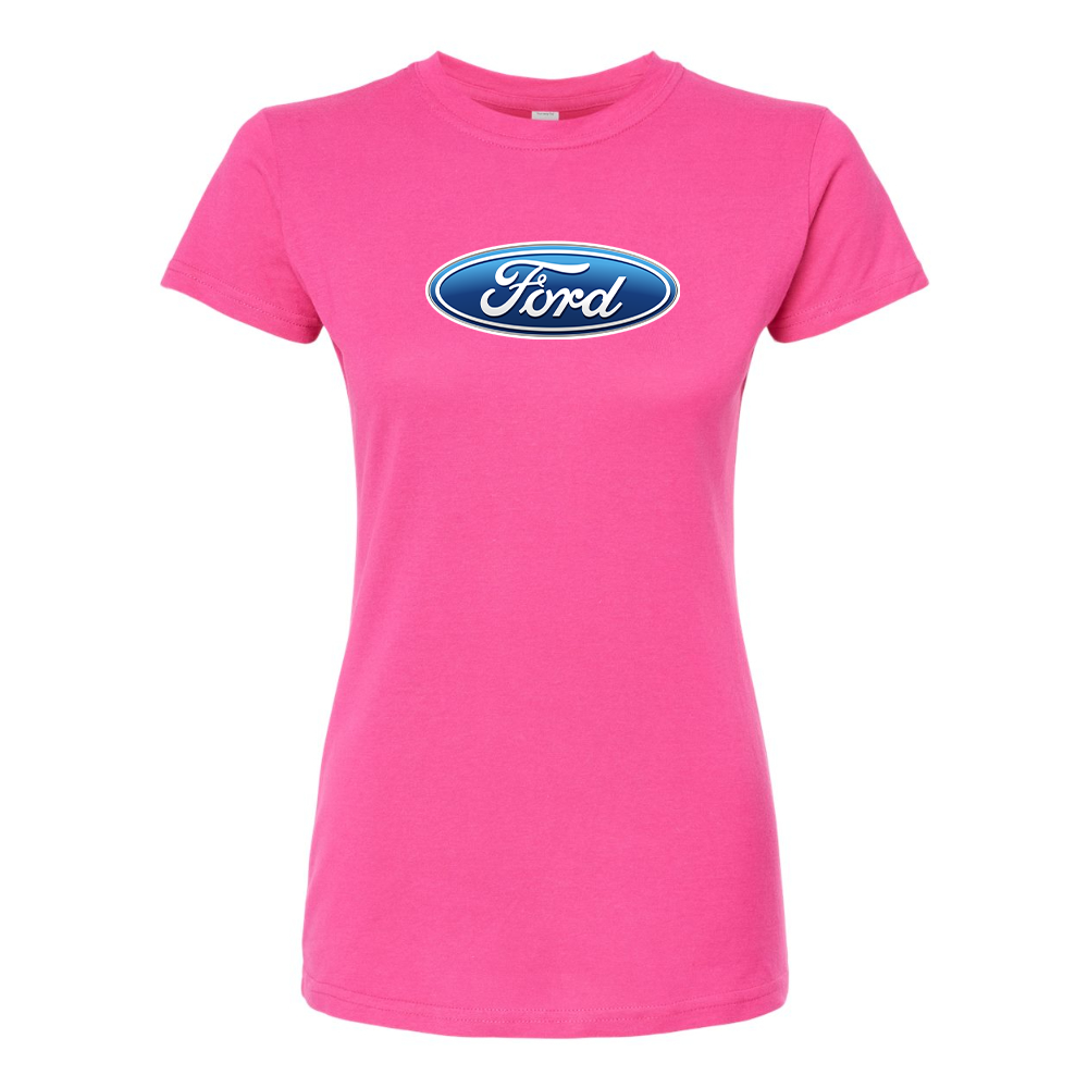 Women’s Ford Car Round Neck T-Shirt