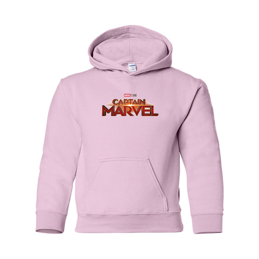 Youth Kids Captain Marvel Superhero Pullover Hoodie