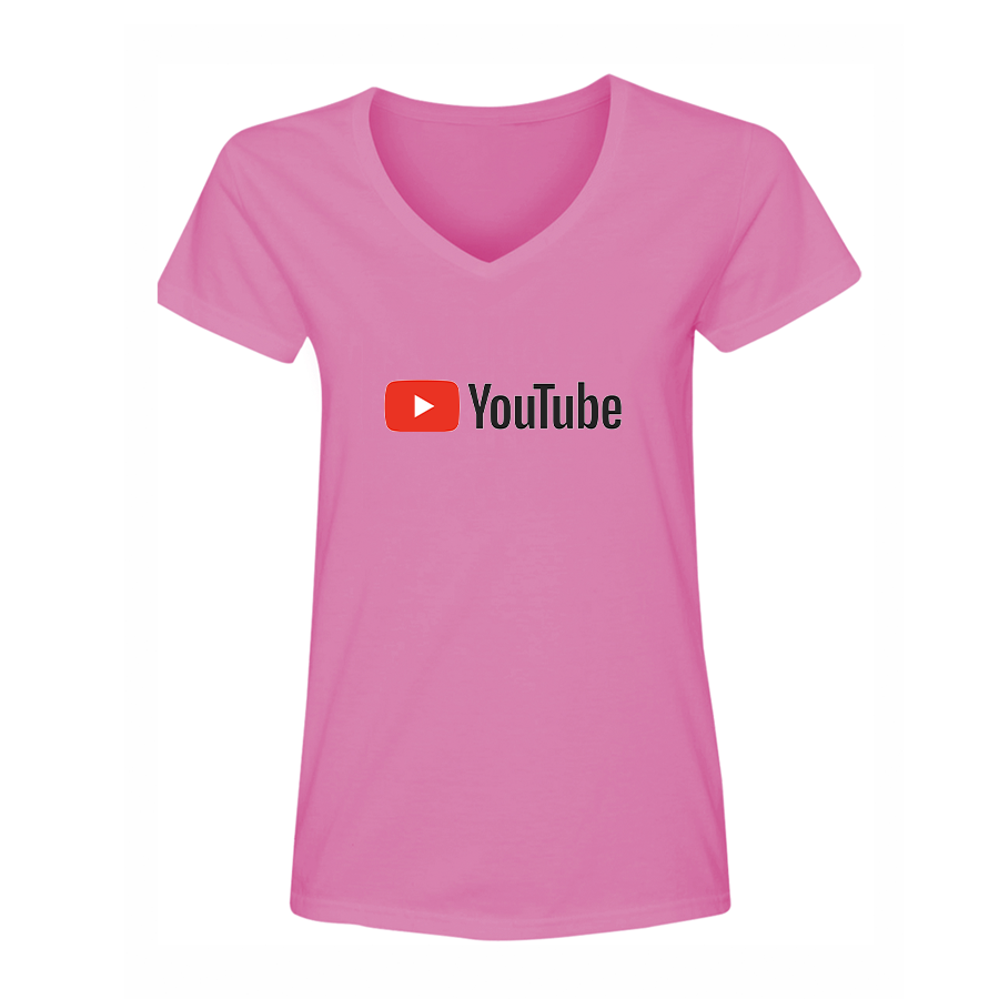 Women's YouTube Social Video Steaming V-Neck T-Shirt