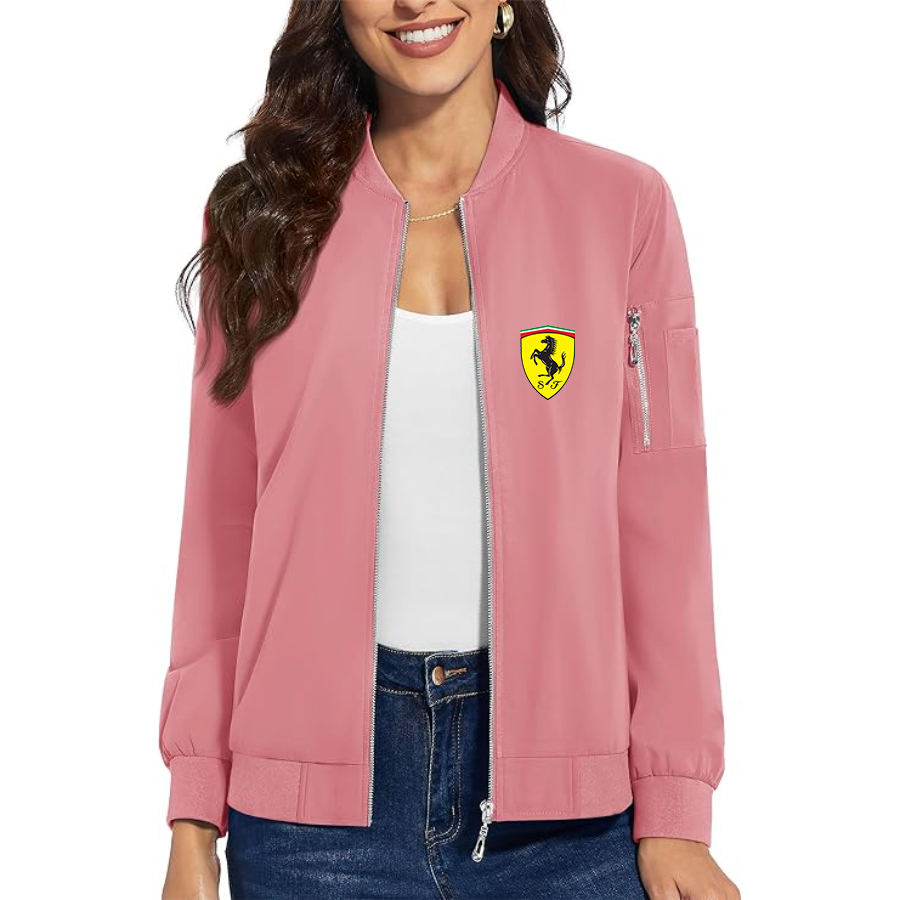 Women's Ferrari Motorsport Car - Premium Bomber Jacket Outerwear