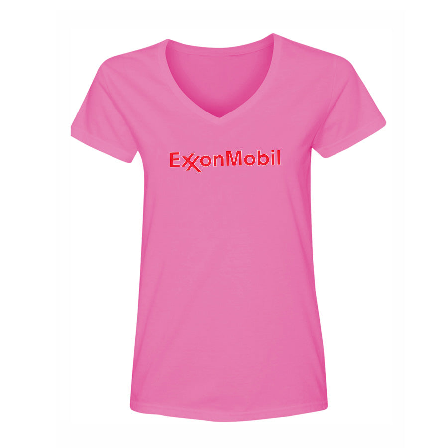 Women's Exxon Mobil Gas Station V-Neck T-Shirt