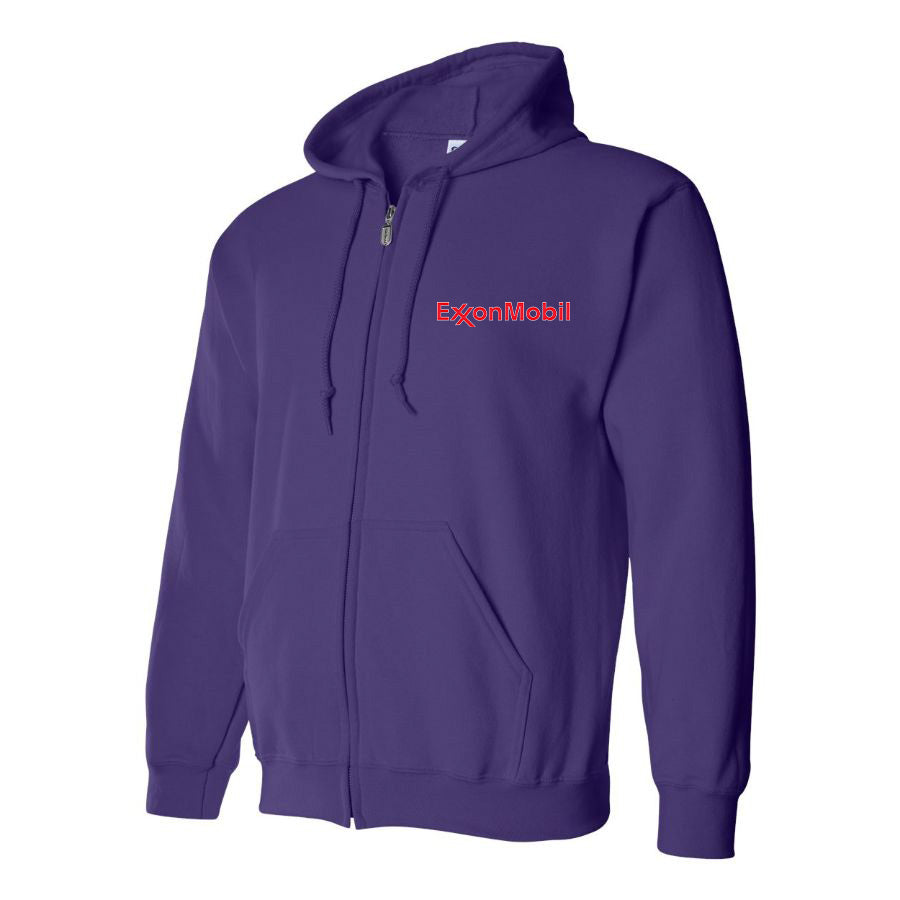Men's Exxon Mobil Gas Station Zipper Hoodie