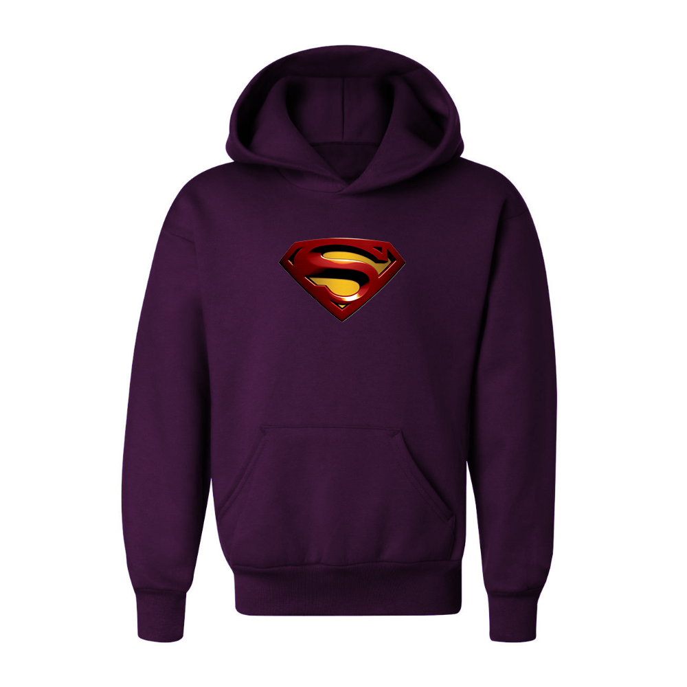 Youth Kids Superman Superhero Pullover Hoodie