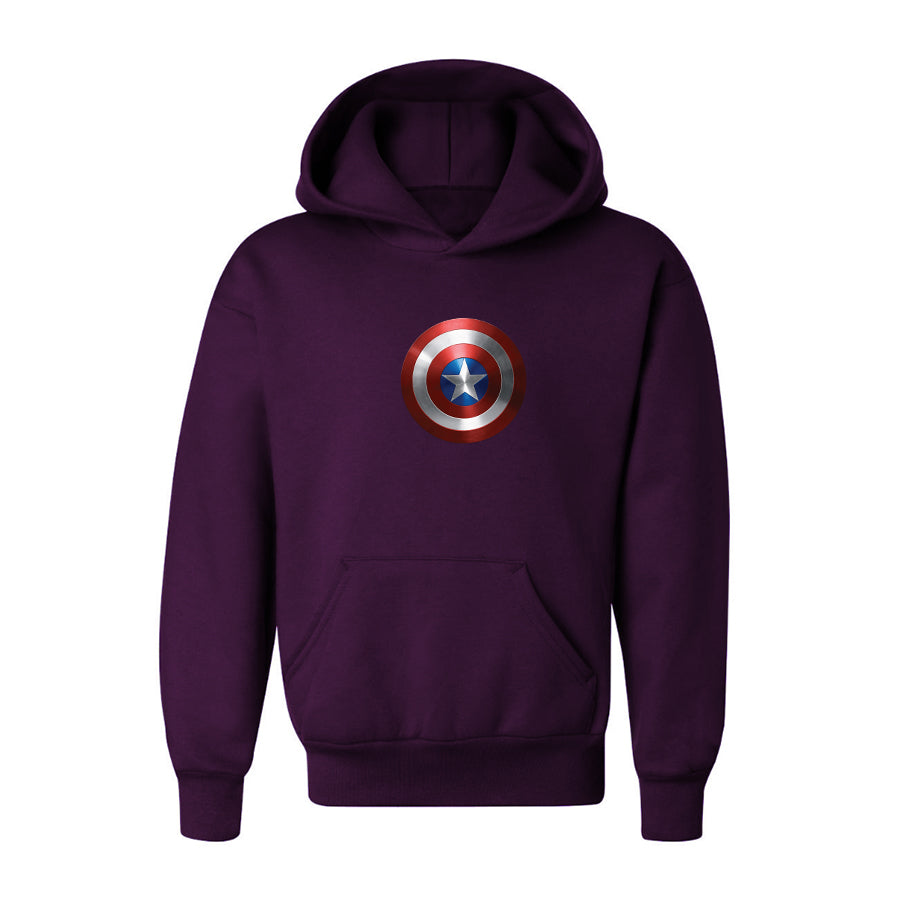 Youth Kids Captain America Superhero Pullover Hoodie