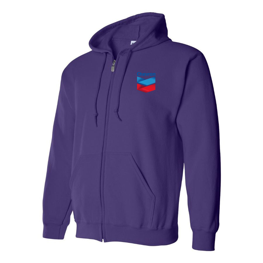 Men's Chevron Gas Station Zipper Hoodie