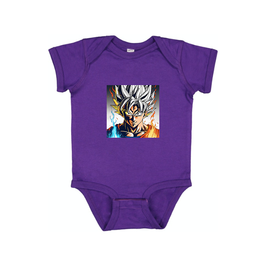 Goku Fire Dragon Ball Z Cartoon Baby Romper Onesie