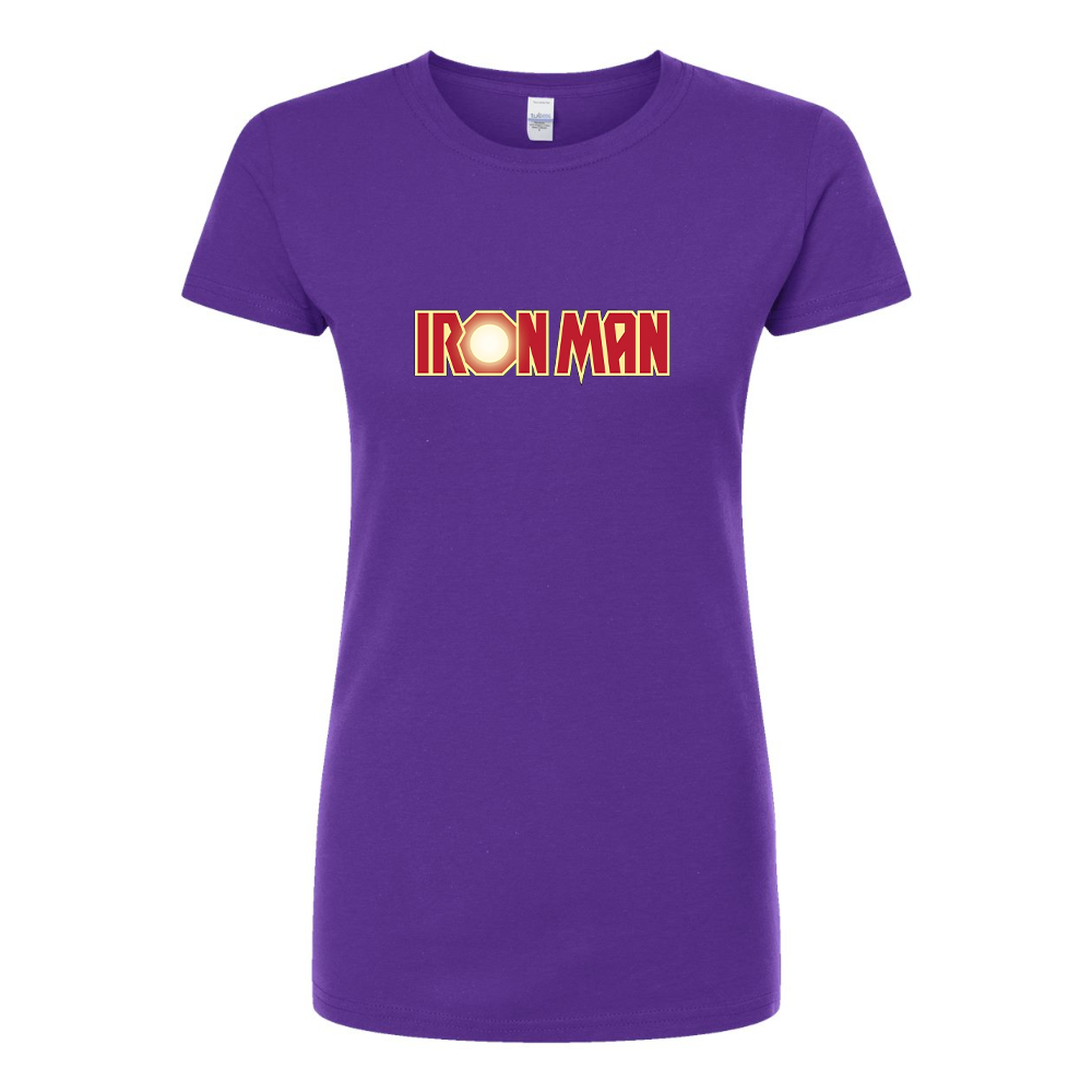 Women’s Iron Man Marvel Superhero Round Neck T-Shirt