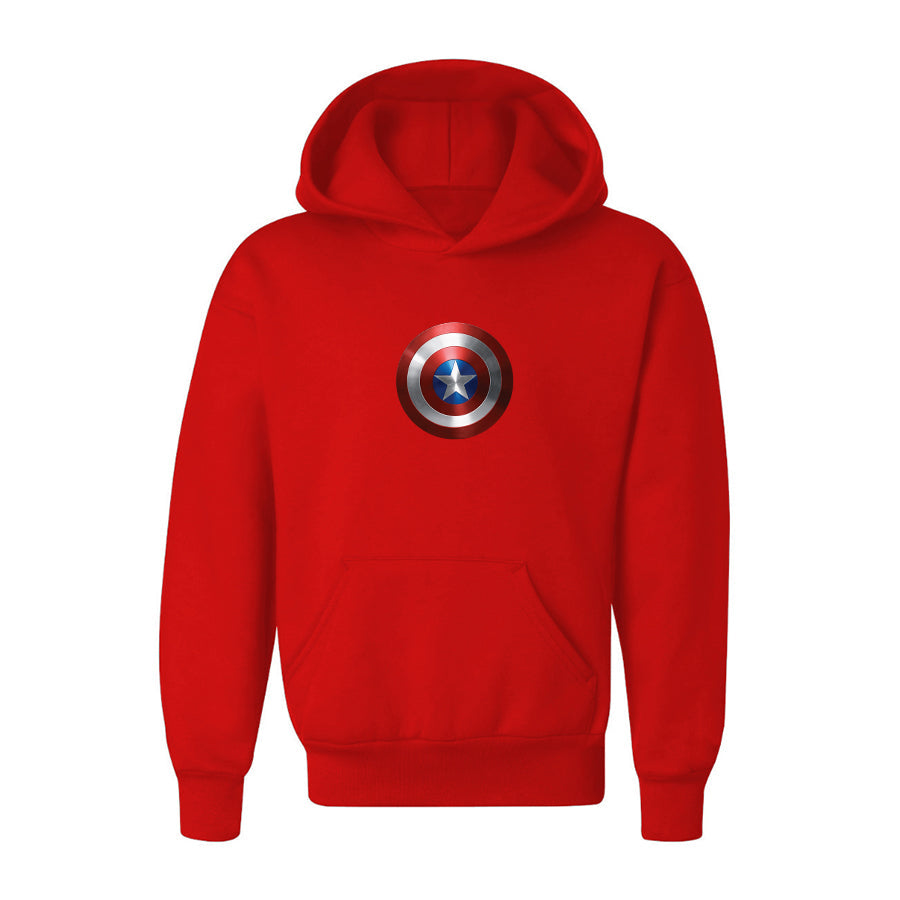 Youth Kids Captain America Superhero Pullover Hoodie