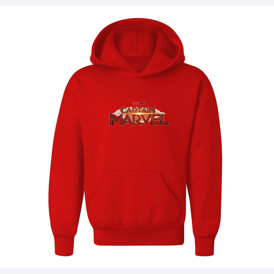 Youth Kids Captain Marvel Superhero Pullover Hoodie