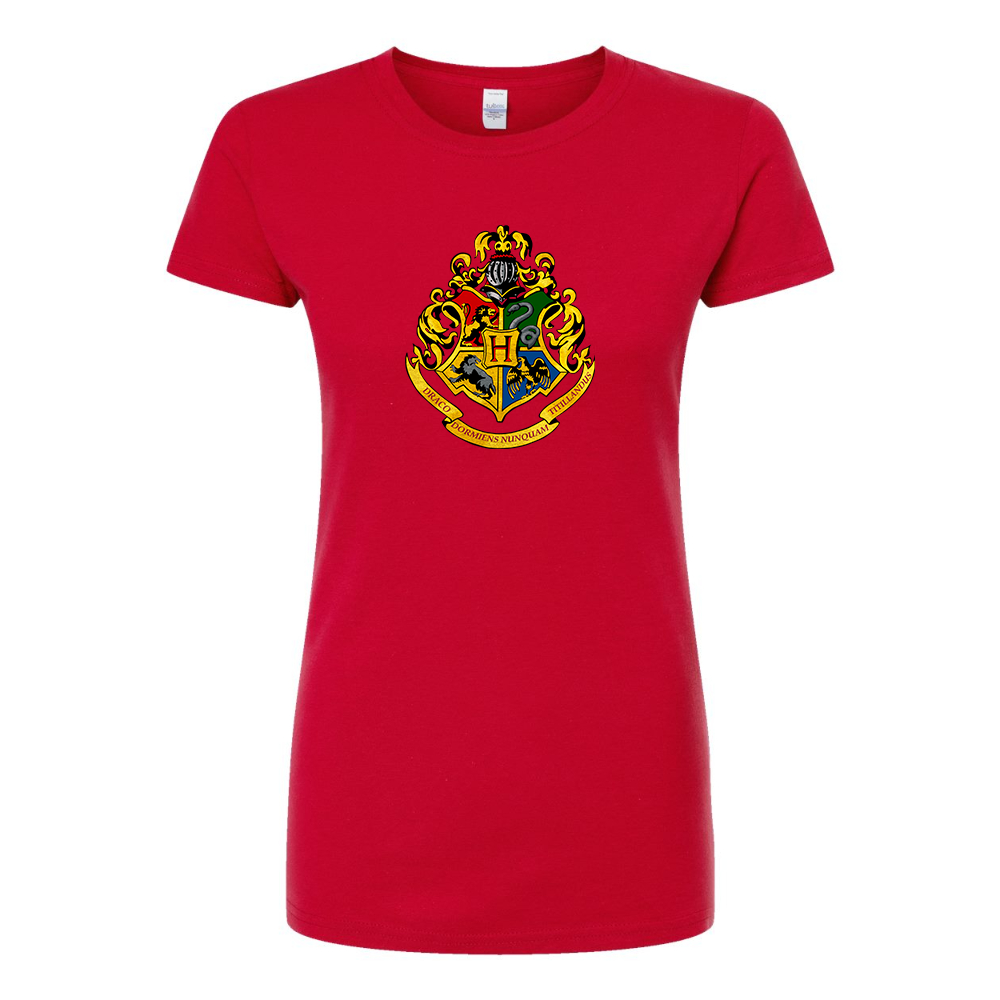 Women’s Hogwarts Emblem Harry Potter Movie Round Neck T-Shirt