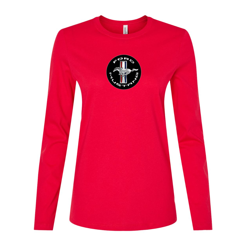 Women's Ford Mustang Motorsport Car Long Sleeve T-Shirt