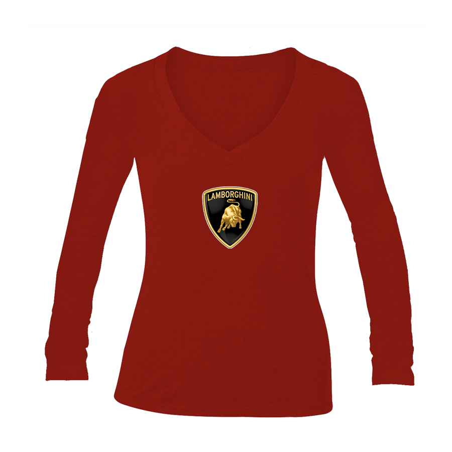 Women's Lamborghini Car Long Sleeve T-Shirt