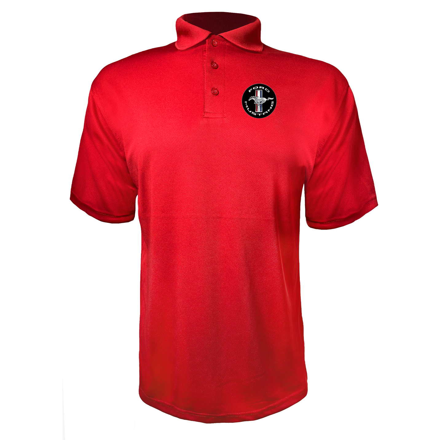 Men’s Ford Mustang Motorsport Car Polyester Polo