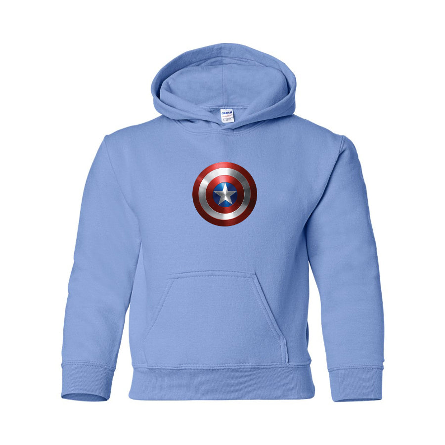 Youth Kids Captain America Superhero Pullover Hoodie