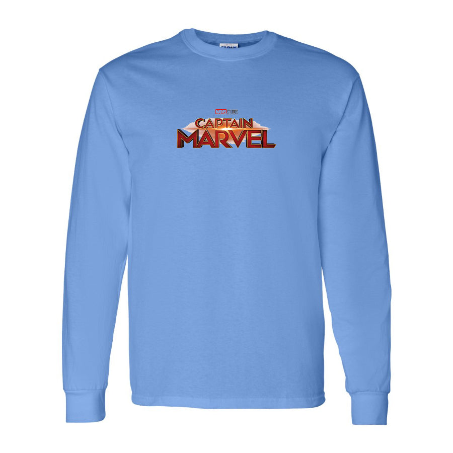Youth Kids Captain Marvel Superhero Long Sleeve T-Shirt
