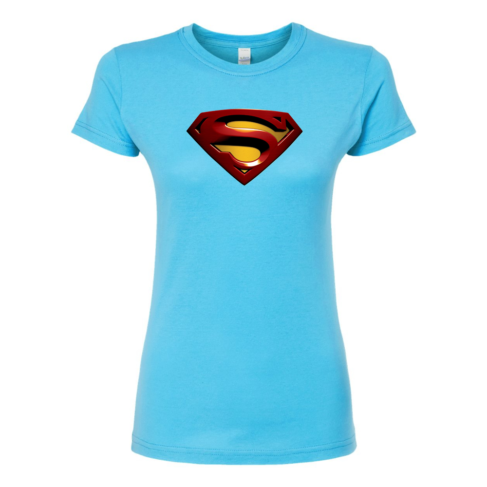 Women's Superman Superhero Round Neck T-Shirt