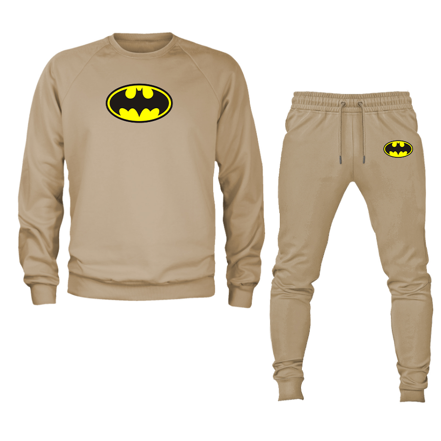 Men's DC Comics Batman Superhero Crewneck Sweatshirt Joggers Suit