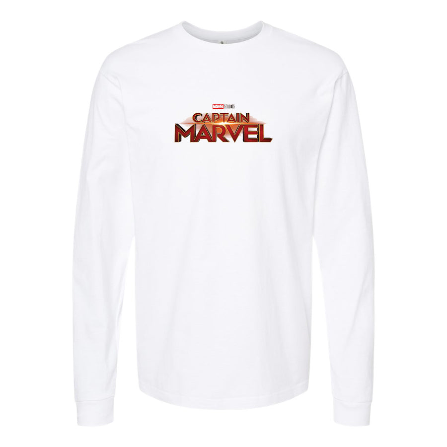 Youth Kids Captain Marvel Superhero Long Sleeve T-Shirt