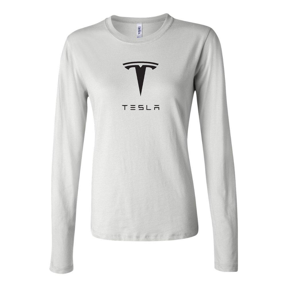 Women's Tesla Motorsports Car Long Sleeve T-Shirt