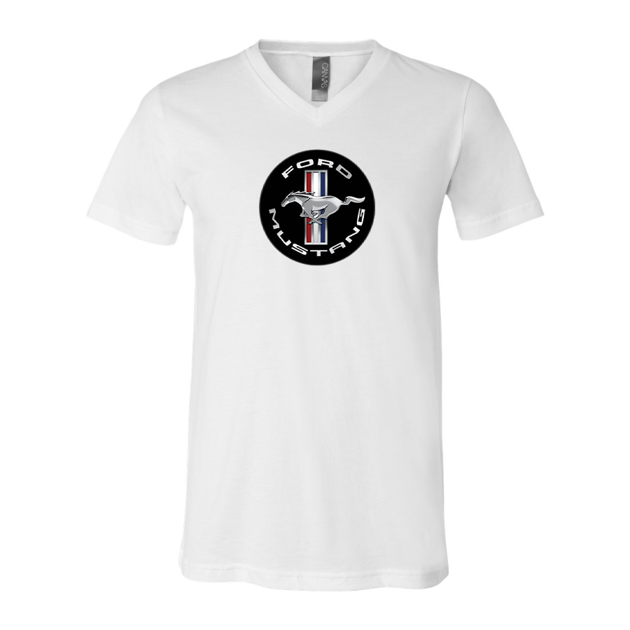 Men’s Ford Mustang Motorsport Supercars - BELLA + CANVAS - Jersey V-Neck Tee - 3005
