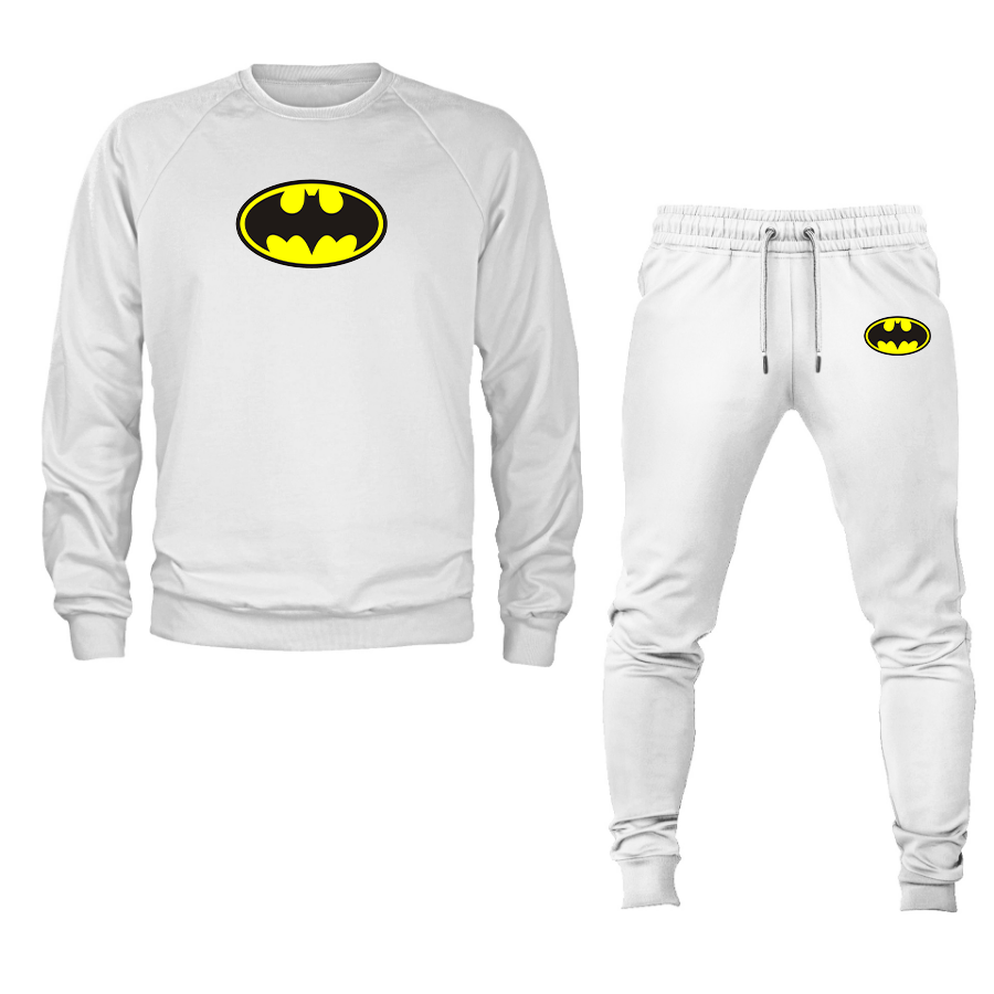 Men's DC Comics Batman Superhero Crewneck Sweatshirt Joggers Suit