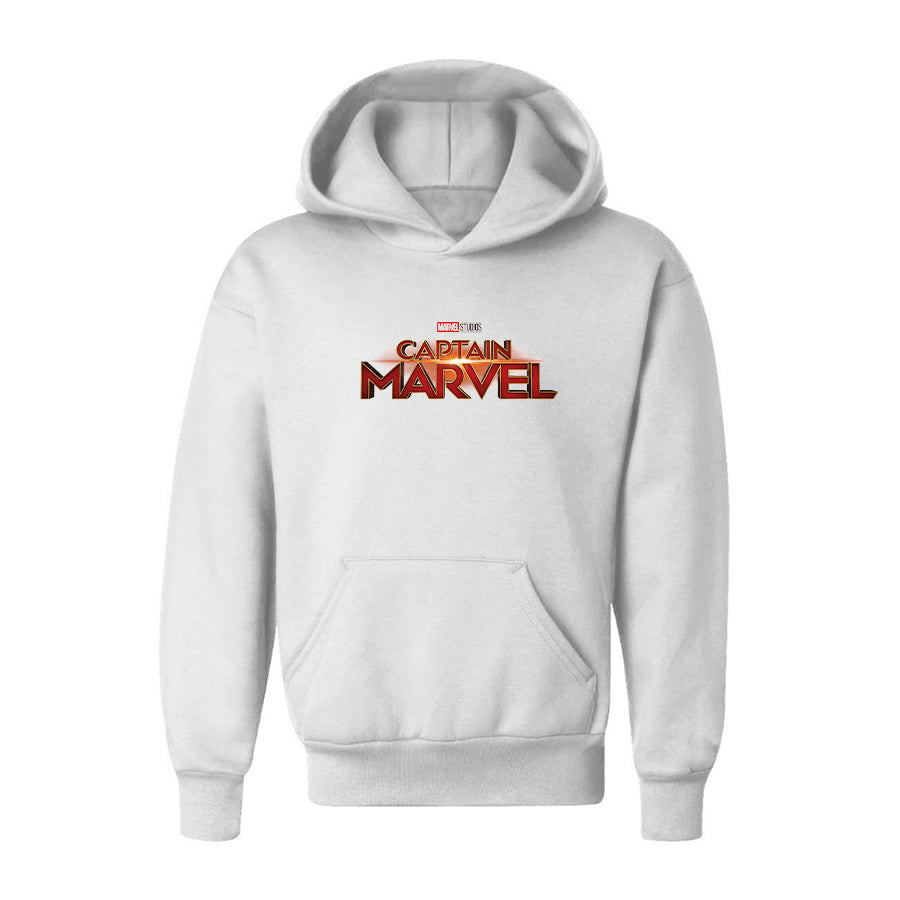 Youth Kids Captain Marvel Superhero Pullover Hoodie