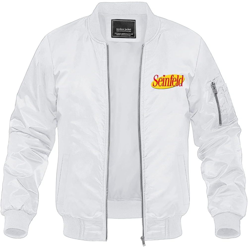 Men's Seinfeld Sitcom Show Lightweight Bomber Jacket Windbreaker Softshell Varsity Jacket Coat