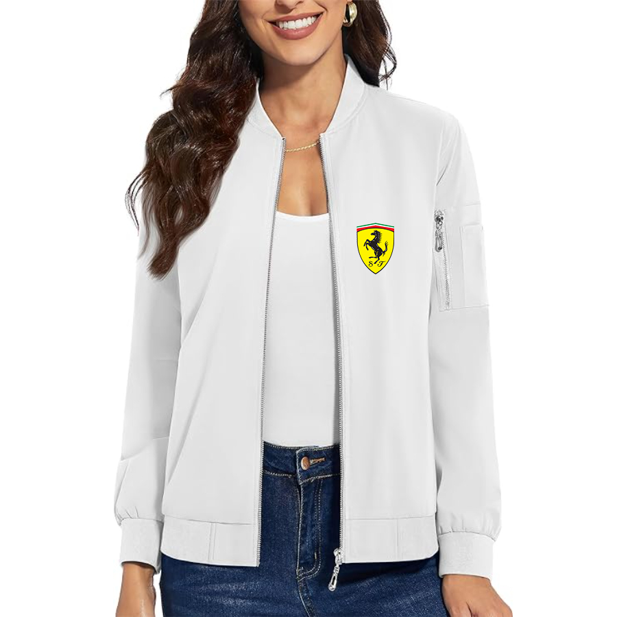 Women's Ferrari Motorsport Car - Premium Bomber Jacket Outerwear