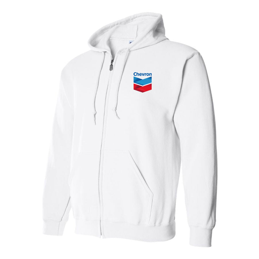 Men's Chevron Gas Station Zipper Hoodie