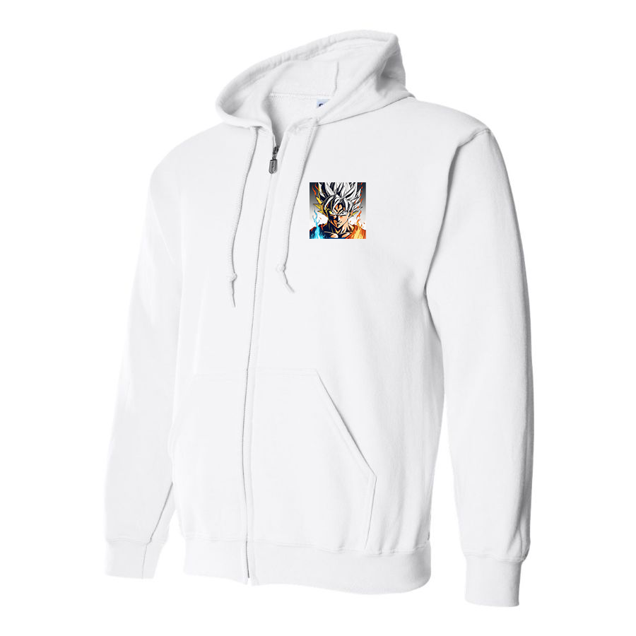 Men's Goku Fire Dragon Ball Z Cartoon Zipper Hoodie