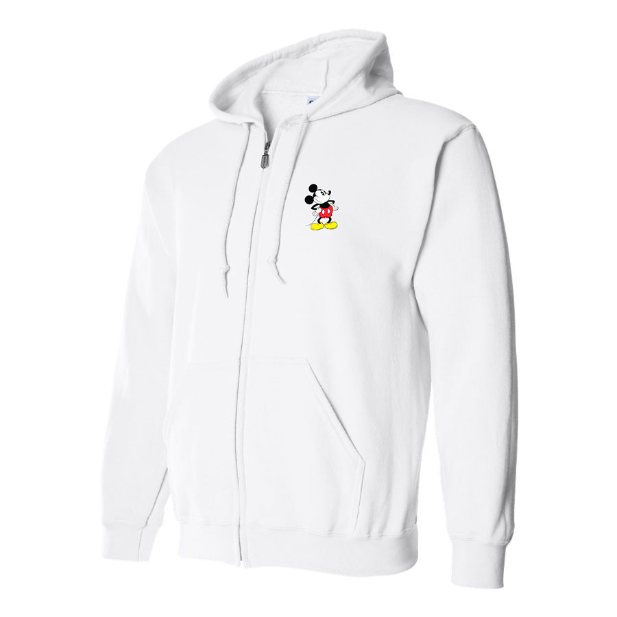 Men's Mickey Mouse Cartoon Zipper Hoodie