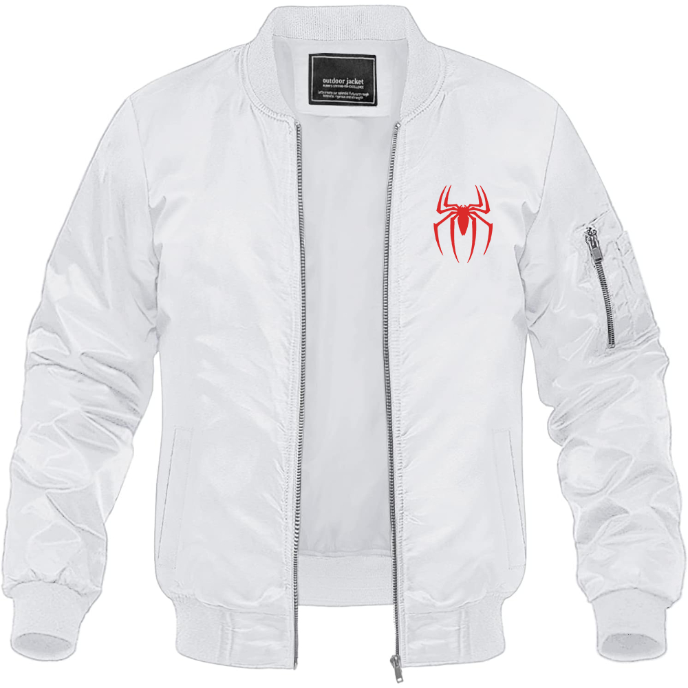 Men's Spiderman Marvel Avengers Superhero Lightweight Bomber Jacket Windbreaker Softshell Varsity Jacket Coat