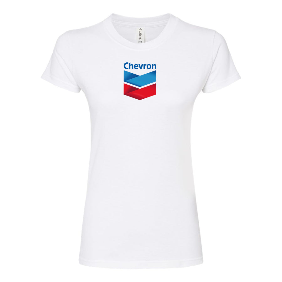 Women's Chevron Gas Station Round Neck T-Shirt