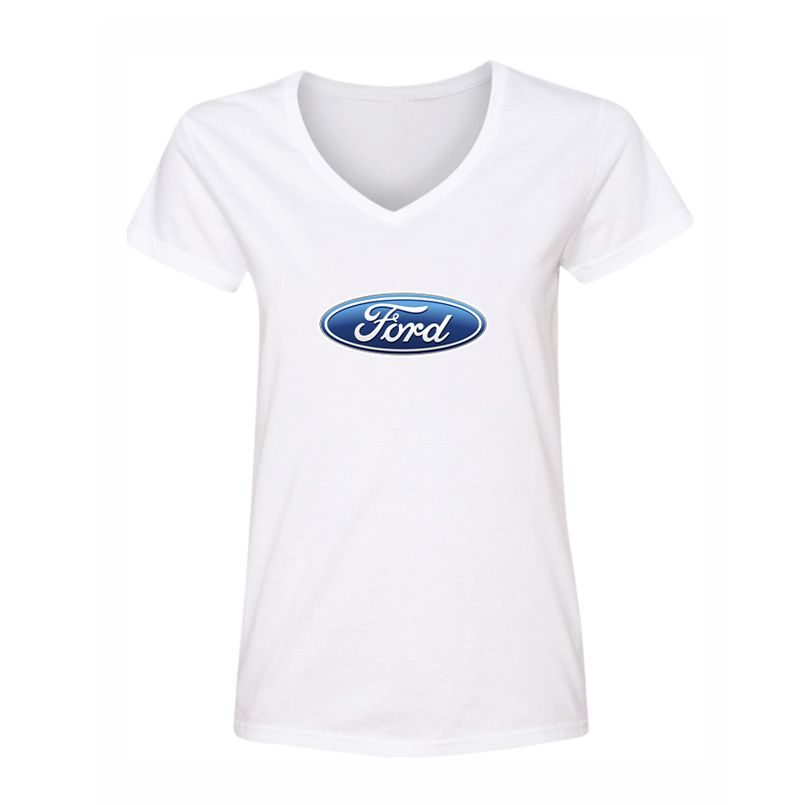 Women's Ford Car V-Neck T-Shirt
