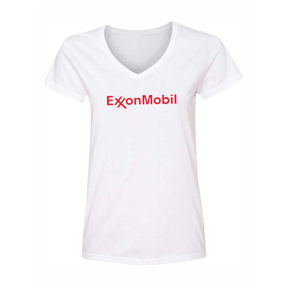 Women's Exxon Mobil Gas Station V-Neck T-Shirt