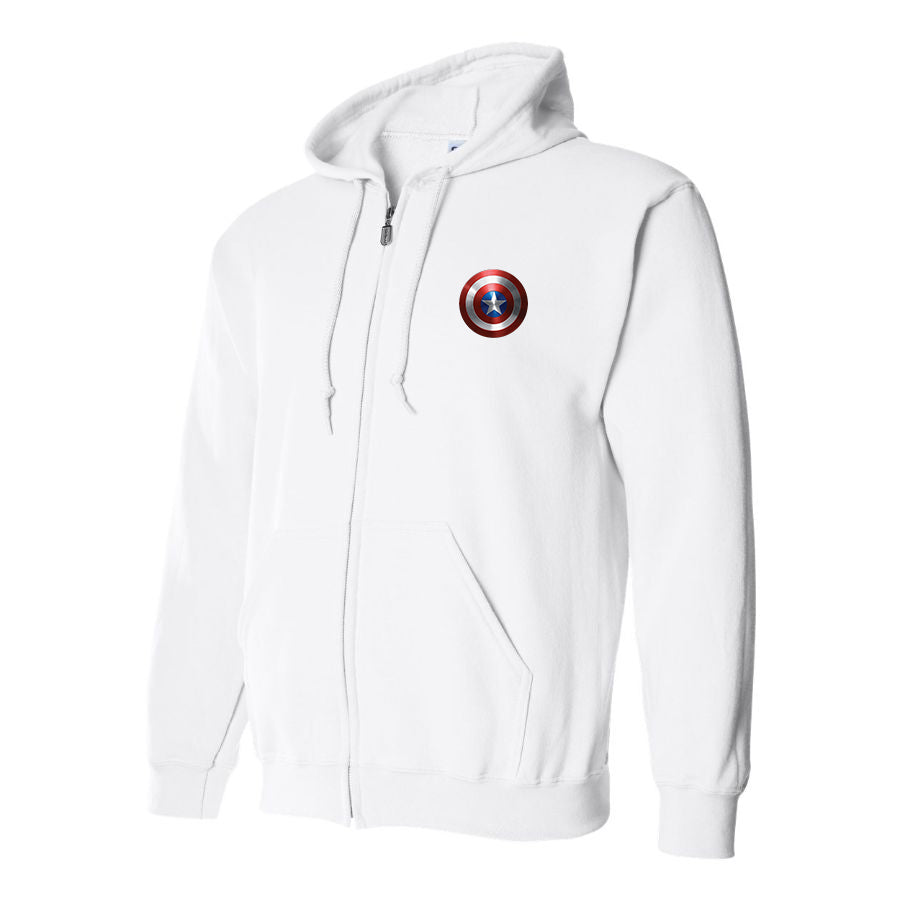 Men's Captain America Superhero Zipper Hoodie